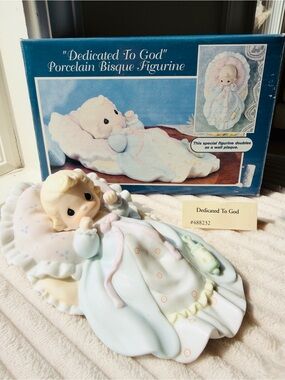 Baptism Porcelain Bisque Figurine Precious Moments 1990 W/ Box 💝